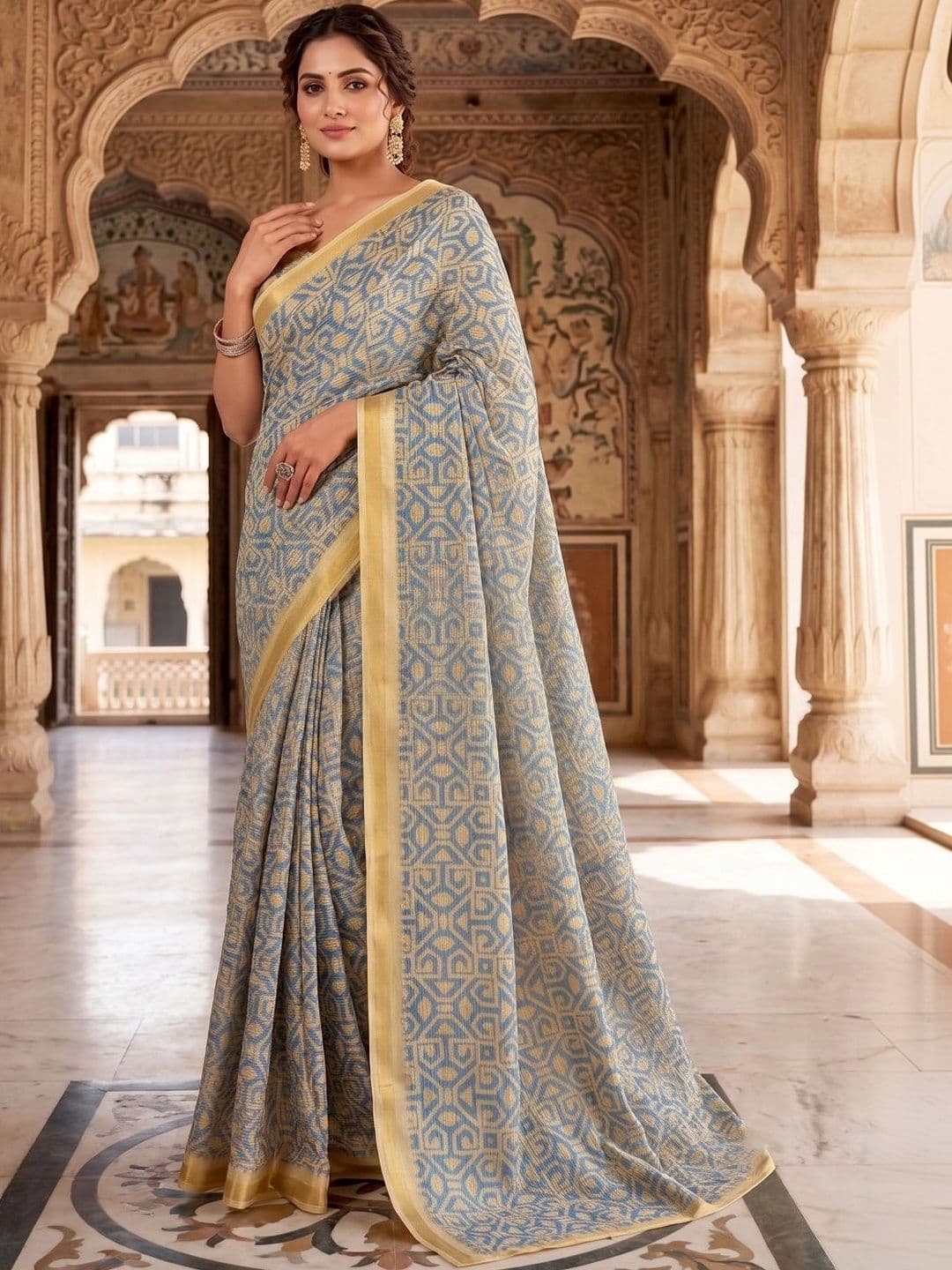 BORAD FASHION Woven Design Designer Chanderi Saree thumbnail 3