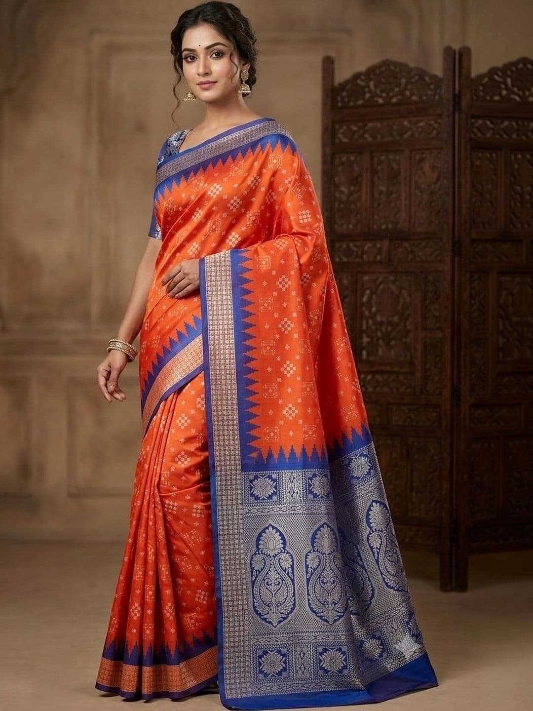 M H Saree Destination Women Zari Art Silk Sambalpuri Sarees thumbnail 4