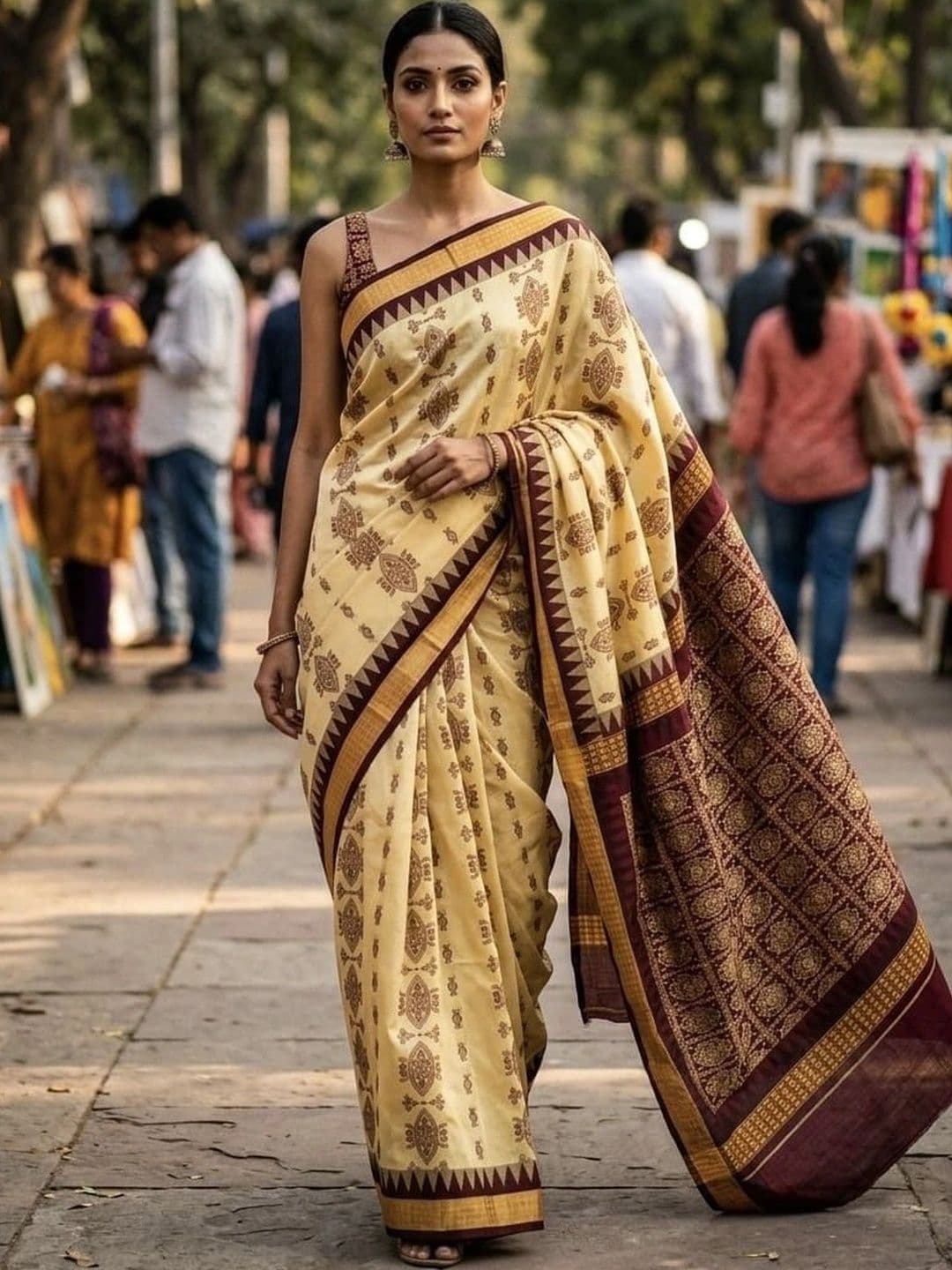 Silk Loomluxe Art Silk Sambalpuri Saree thumbnail 3