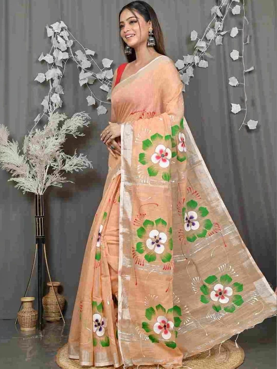 RoyBoni Women Pure Cotton Taant Saree thumbnail 2