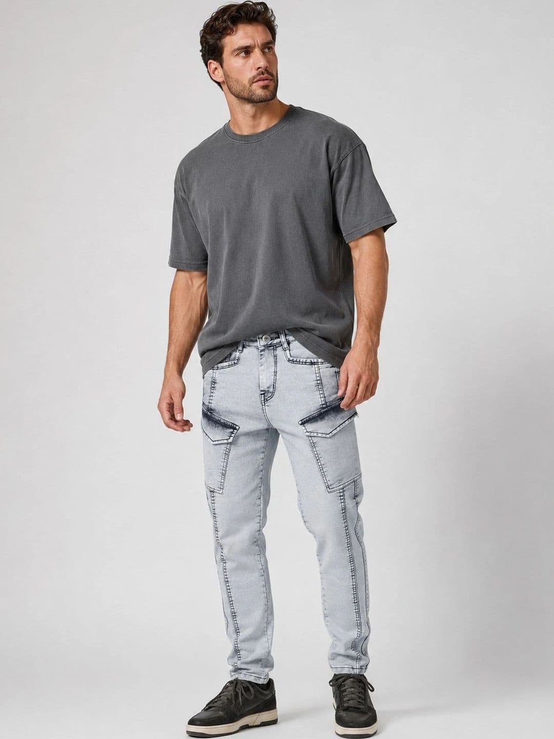 GEX Men Jean Relaxed Fit Mid-Rise Stretchable Jeans thumbnail 2