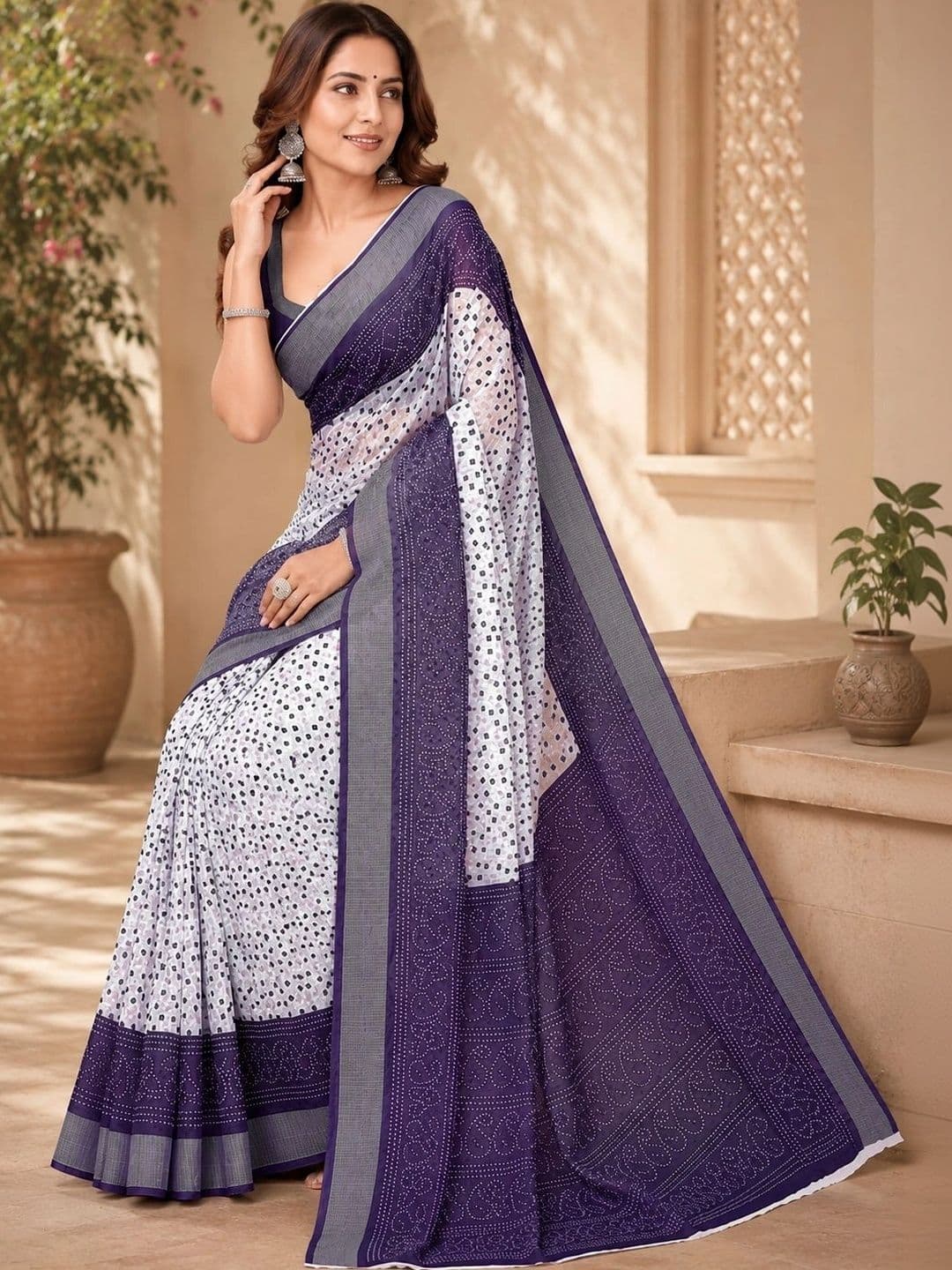 BORAD FASHION Designer Chanderi Saree thumbnail 4
