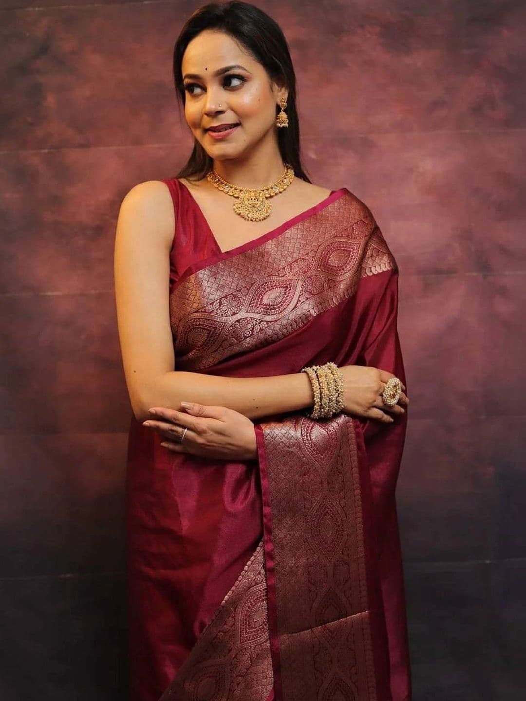 revika Woven Design Zari Art Silk Designer Kanjeevaram Saree thumbnail 2