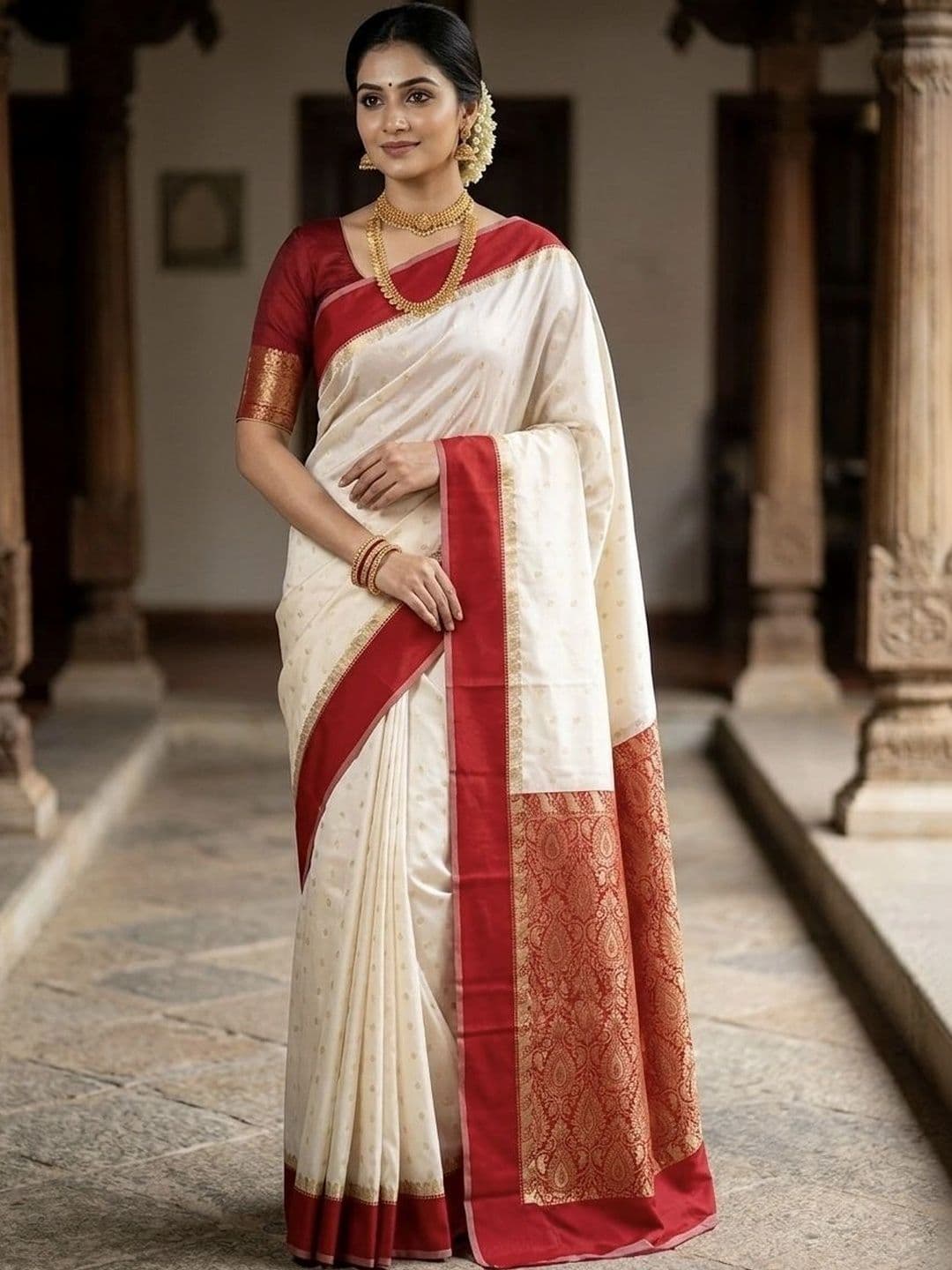 Silk Loomluxe Woven Design Zari Art Silk Saree - view 1