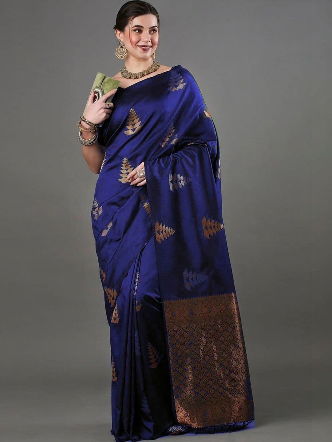 HERE&NOW Woven Design Zari Silk Blend Banarasi Saree - view 1