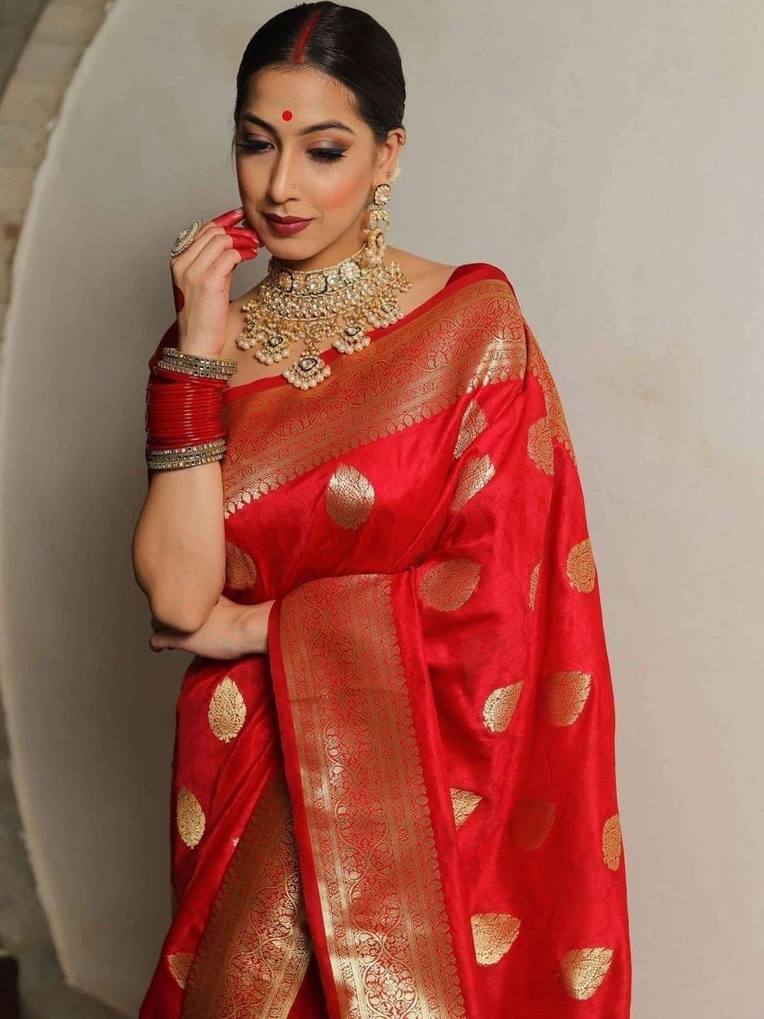 revika Woven Design Zari Art Silk Designer Kanjeevaram Saree thumbnail 4