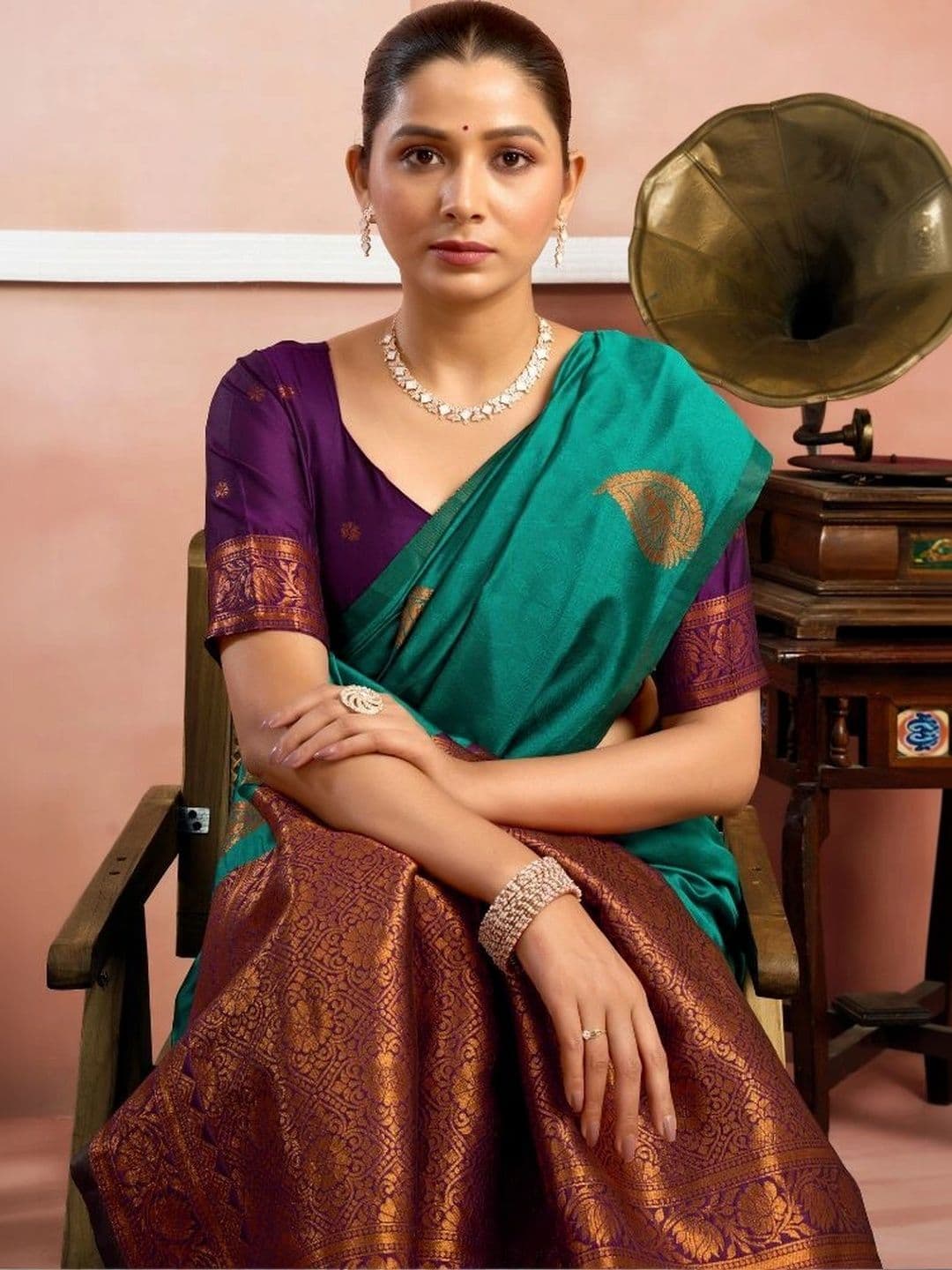revika Woven Design Zari Art Silk Designer Saree thumbnail 2