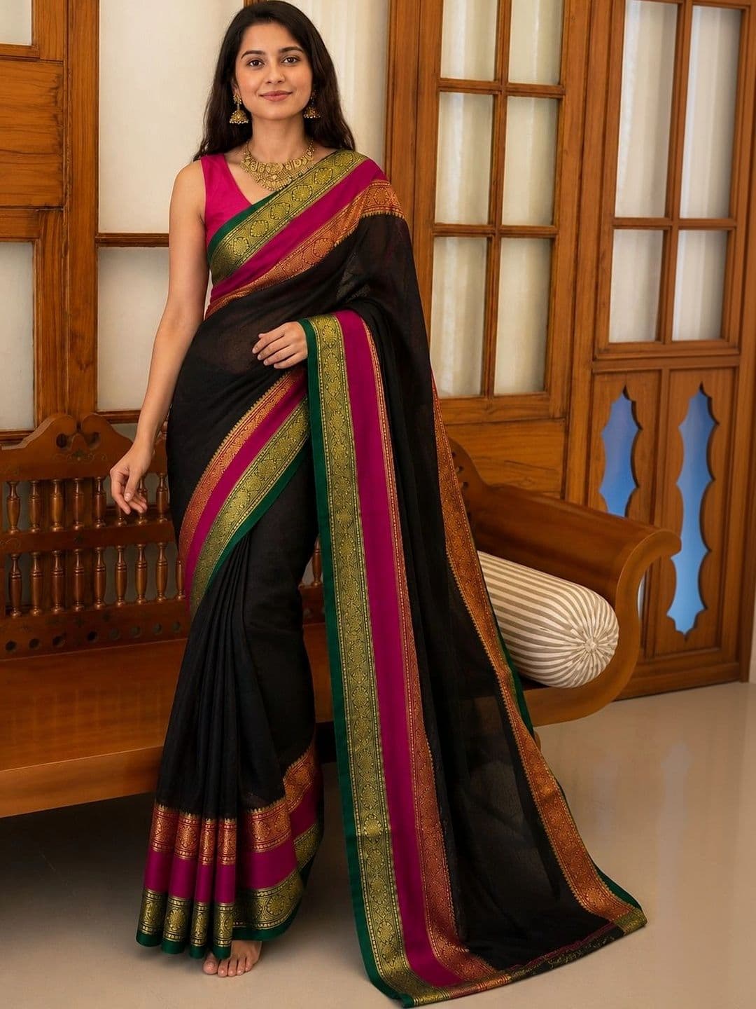 SARKAR TEXTILES Mangalagiri Saree - view 1