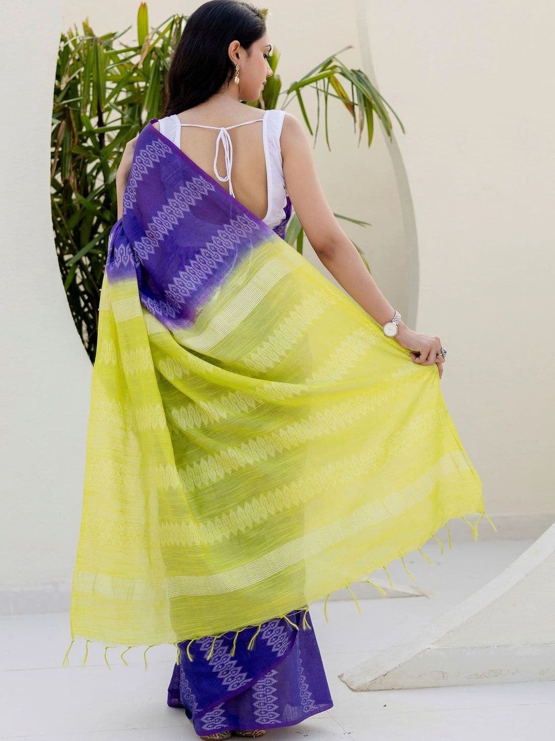 TASHAINA Women  Ethnic Motifs Pure Cotton Handloom Kota Saree thumbnail 2