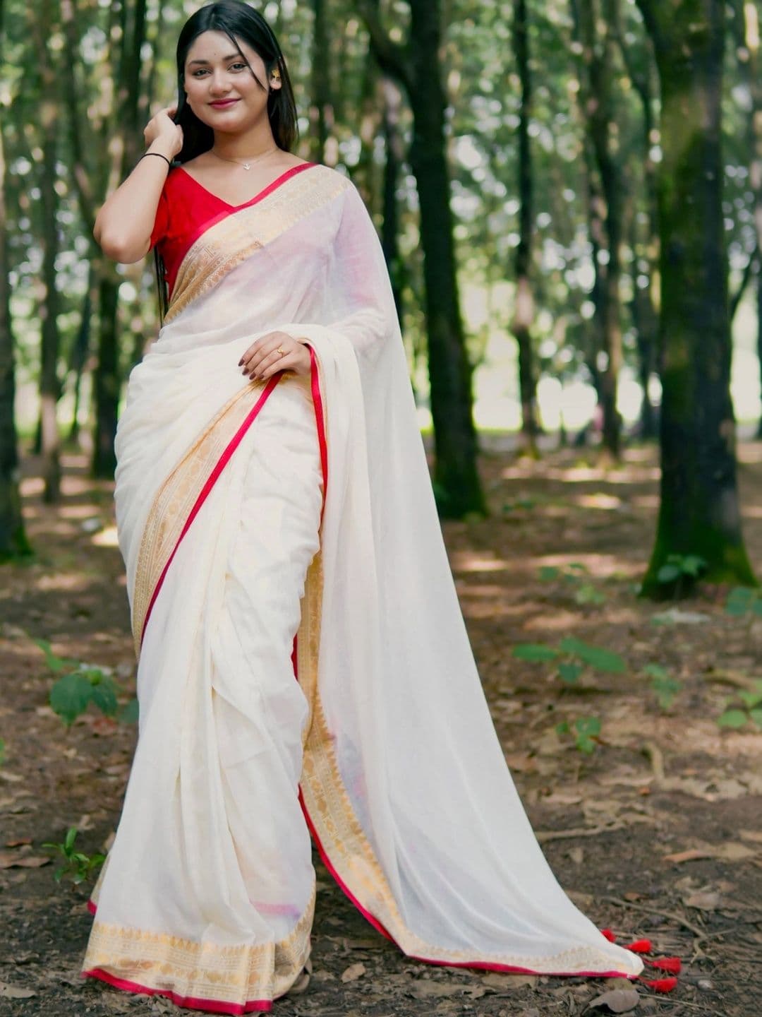 Aparna Zari Pure Cotton Saree - view 1