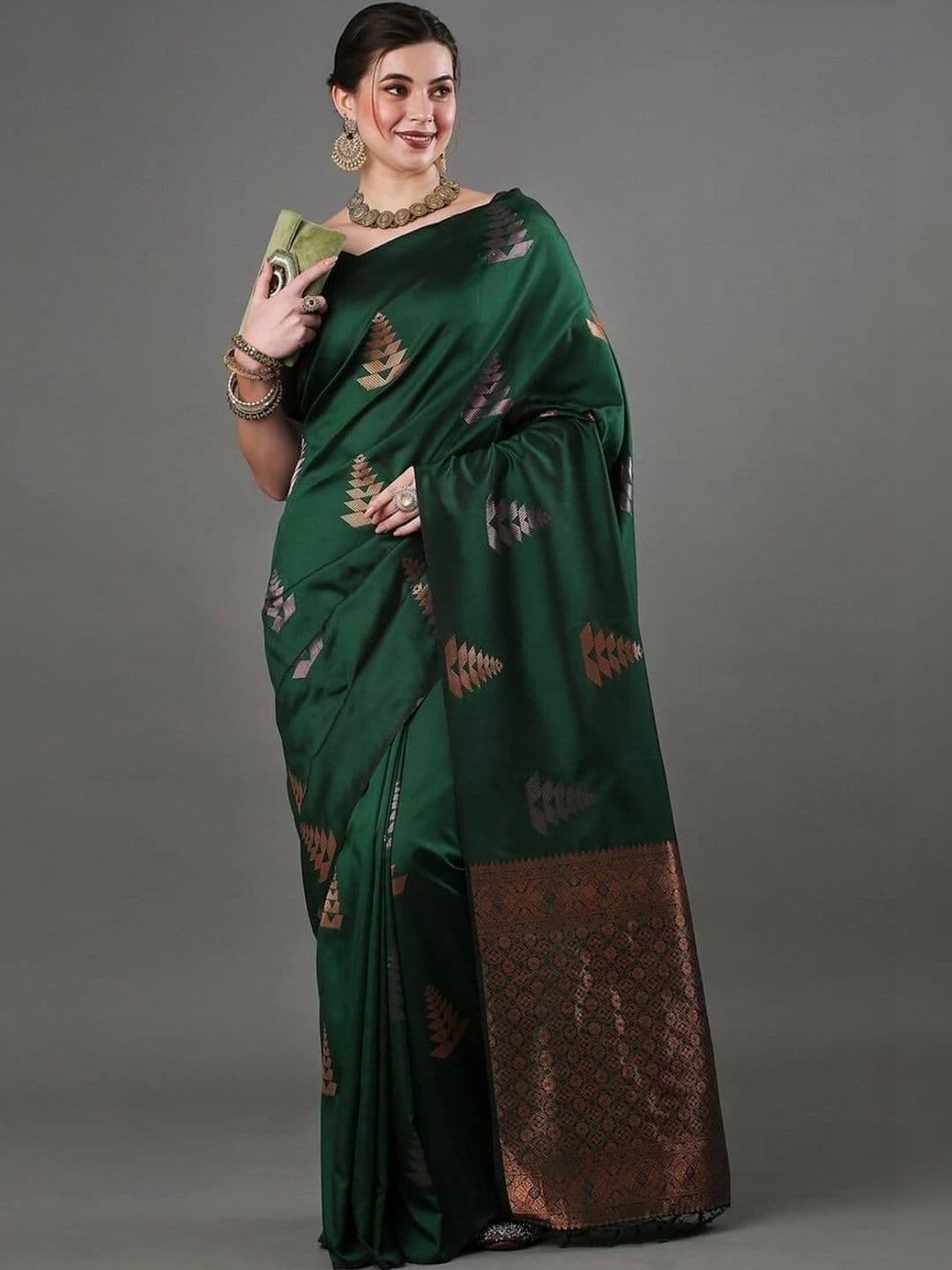 revika Woven Design Zari Art Silk Designer Kanjeevaram Saree thumbnail 4