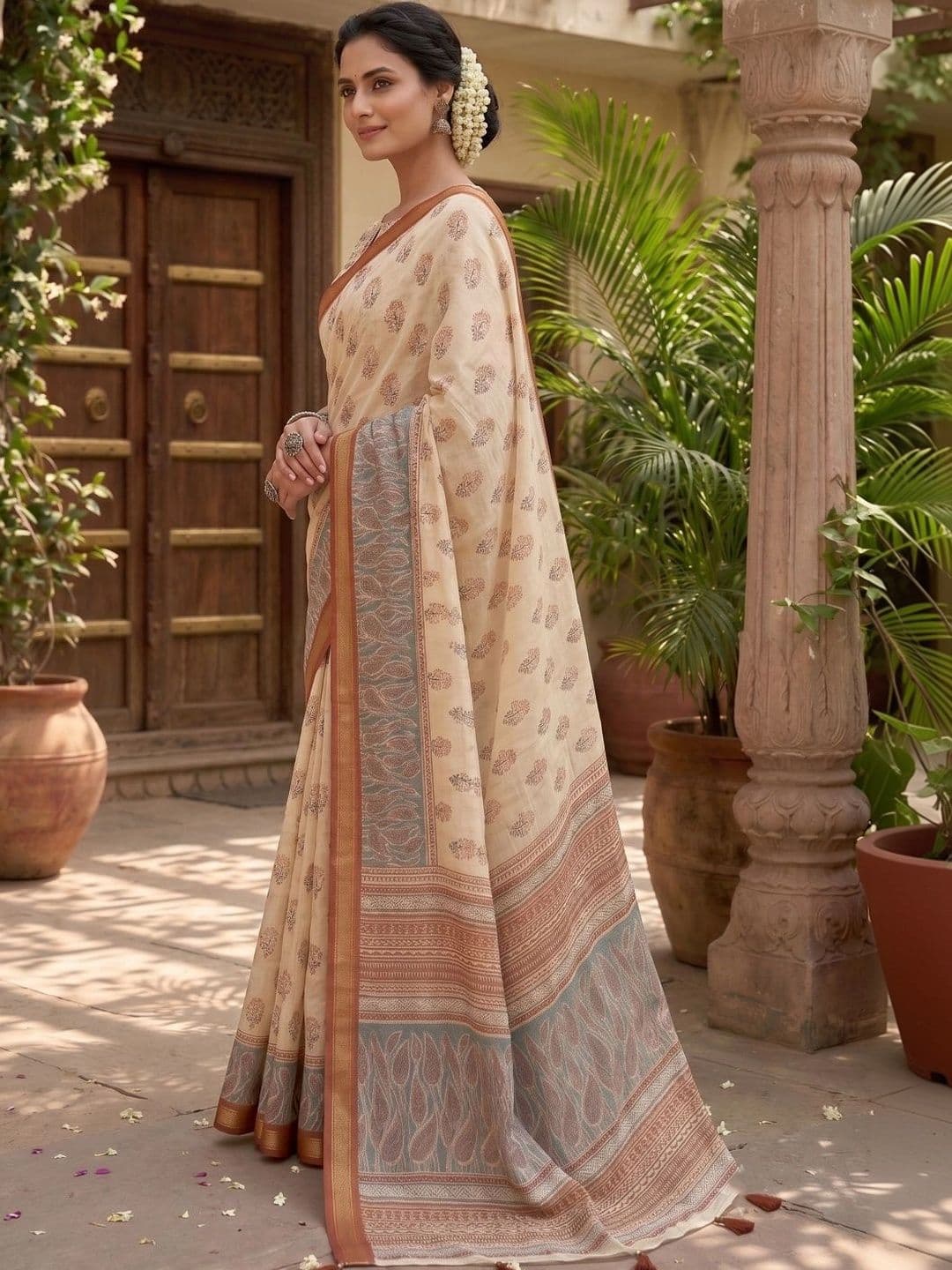 BORAD FASHION Designer Chanderi Saree thumbnail 2