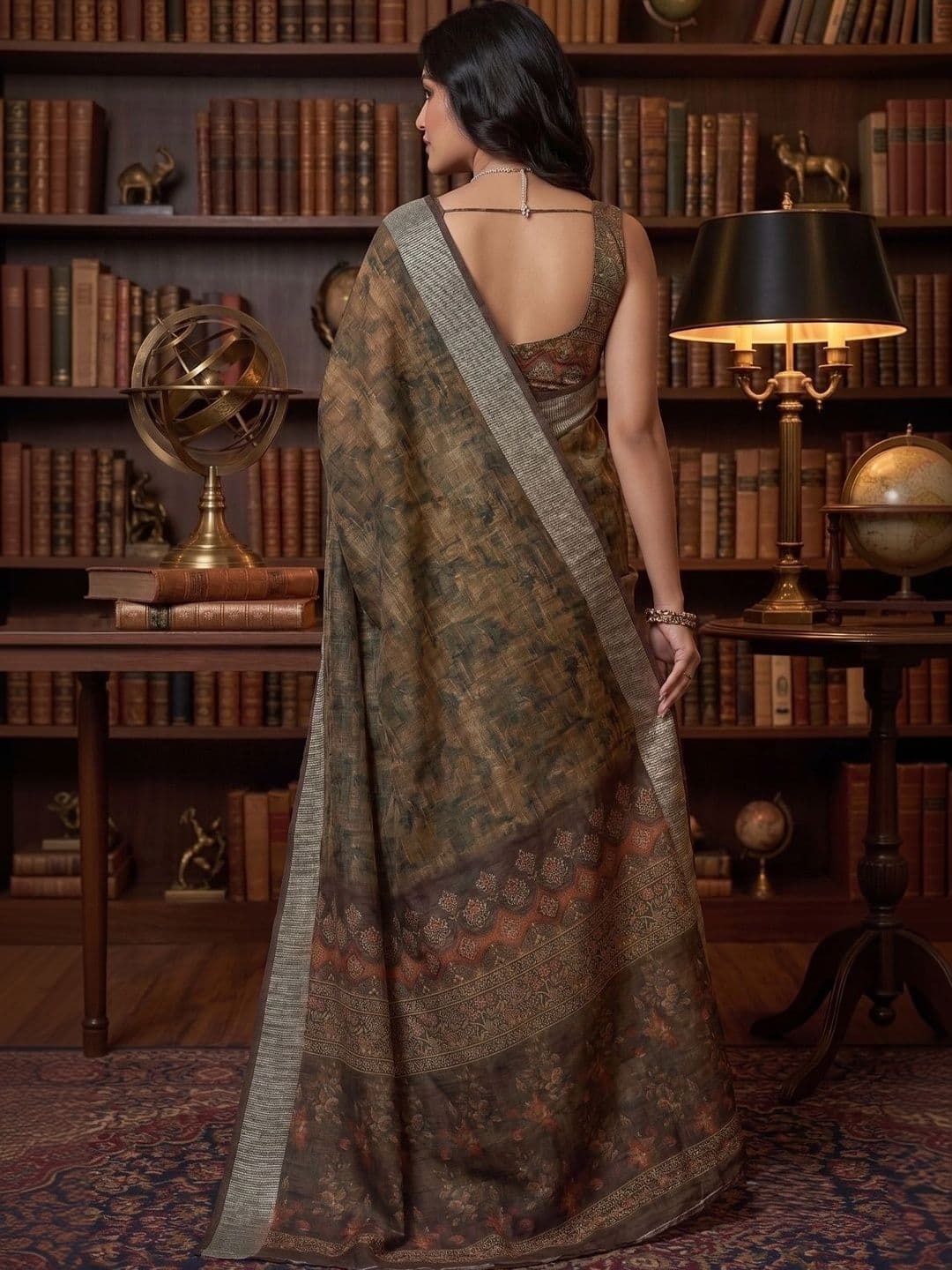 BORAD FASHION Designer Chanderi Saree thumbnail 4