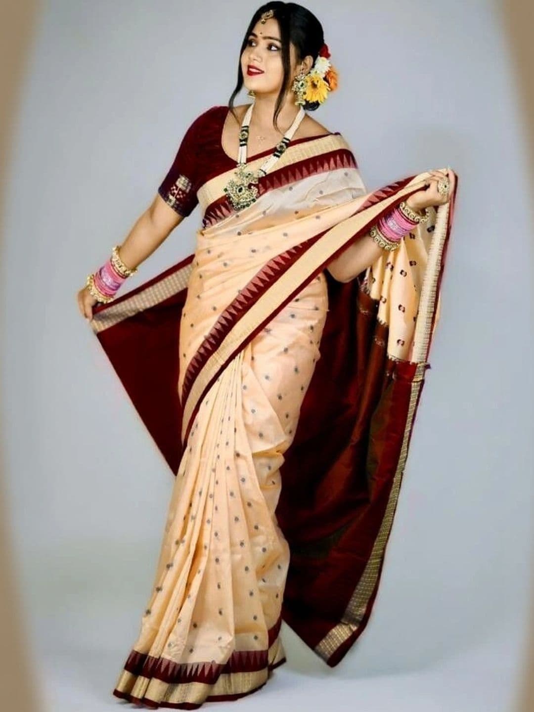 Silk Loomluxe Woven Design Zari Art Silk Sambalpuri Saree thumbnail 3