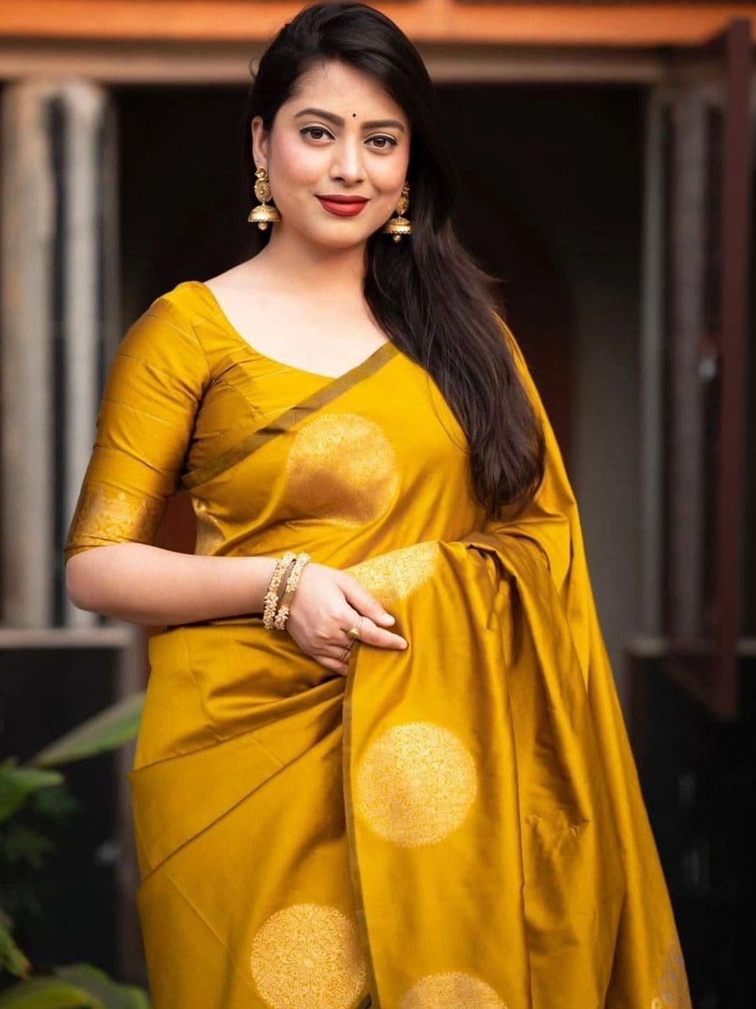 revika Woven Design Zari Art Silk Designer Kanjeevaram Saree thumbnail 3