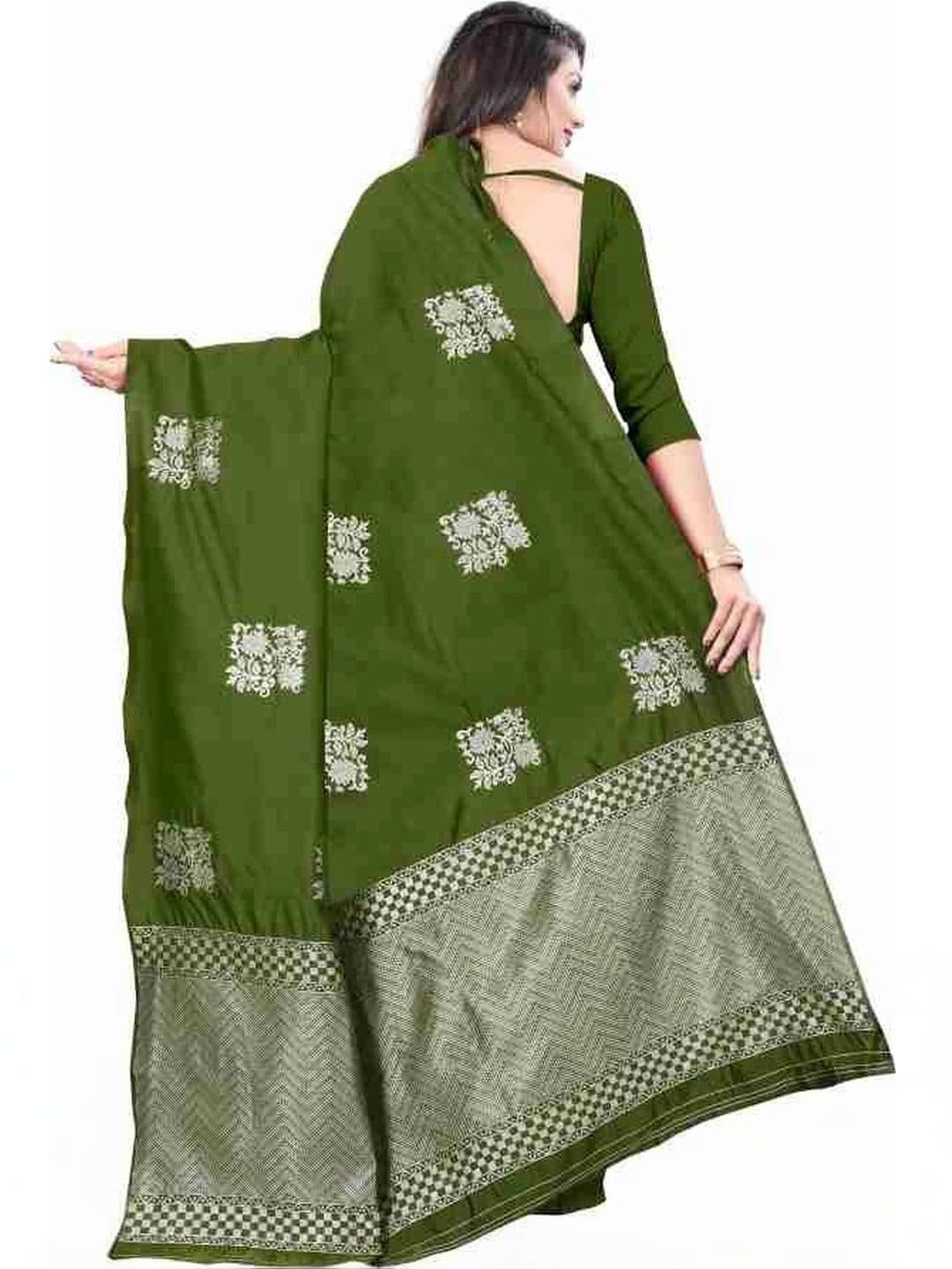 revika Woven Design Zari Art Silk Designer Kanjeevaram Saree thumbnail 2