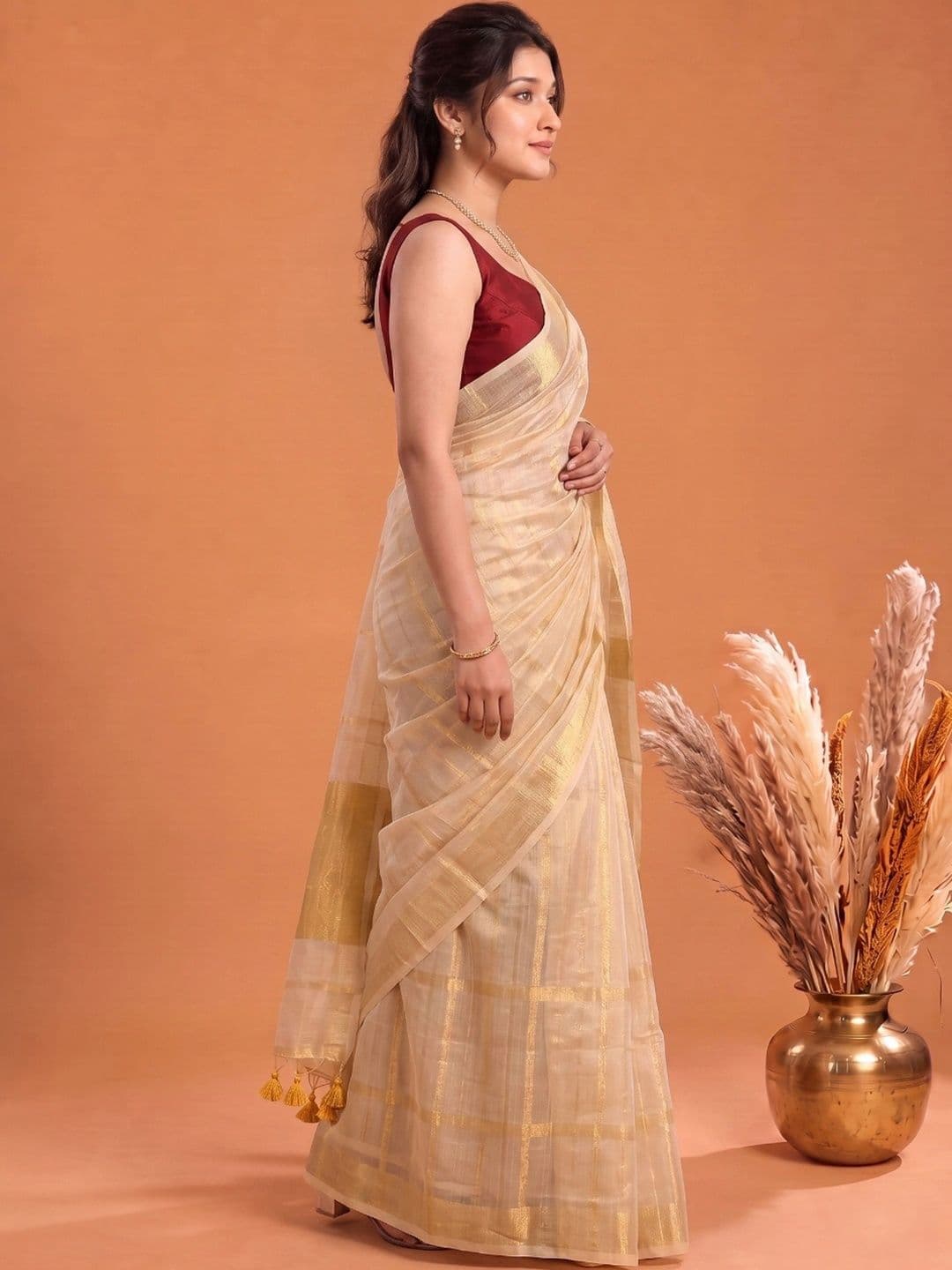Aparna Woven Design Zari Pure Cotton Saree thumbnail 3