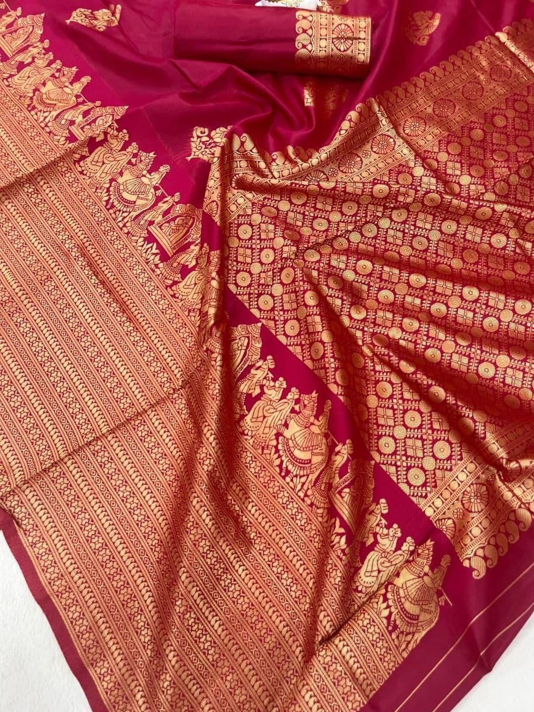 revika Woven Design Zari Art Silk Designer Kanjeevaram Saree thumbnail 6