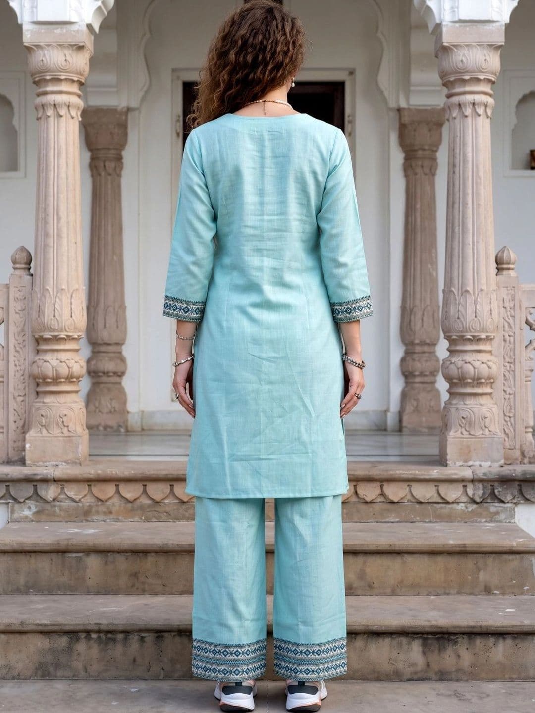 Laasika Embroidered Tunic with Trousers thumbnail 5