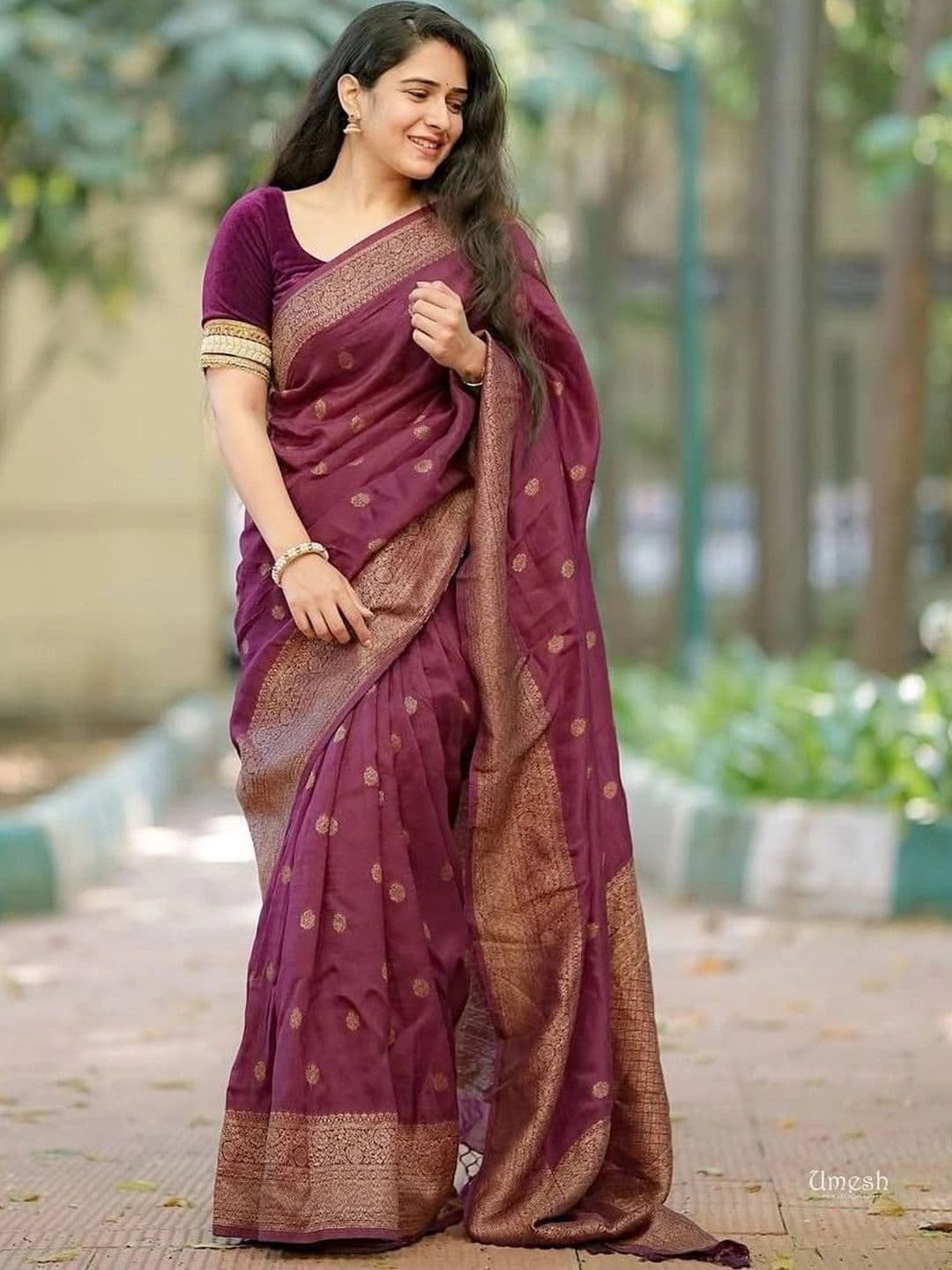 revika Woven Design Zari Art Silk Designer Kanjeevaram Saree thumbnail 5