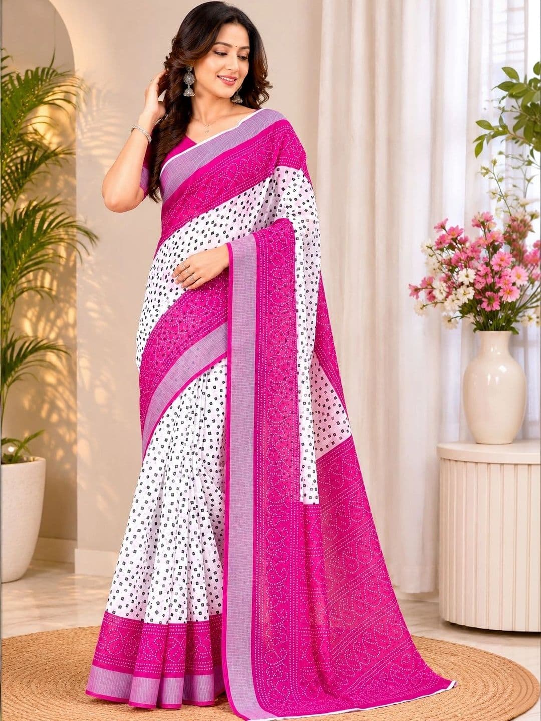 BORAD FASHION Women Designer Chanderi Saree - view 1
