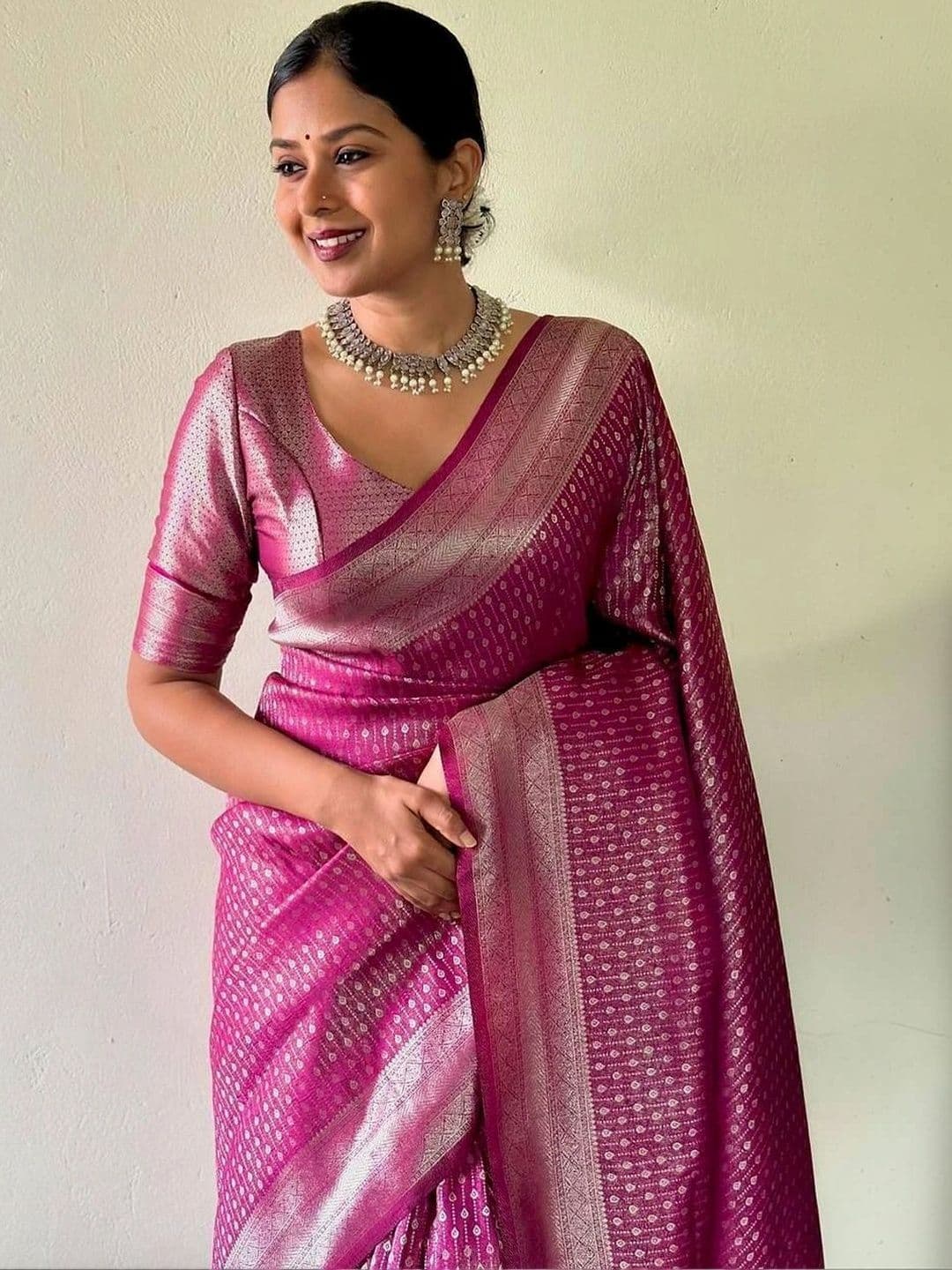 revika Woven Design Zari Art Silk Designer Kanjeevaram Saree thumbnail 2