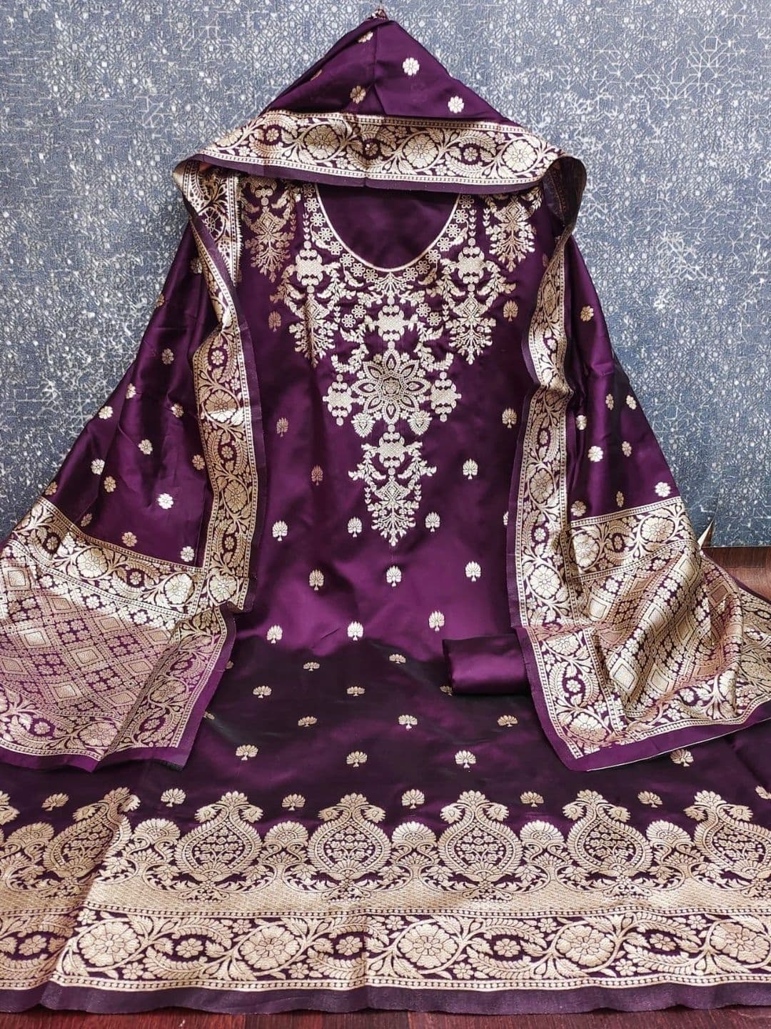 Dhaaga Ghar Art Silk Unstitched Dress Material thumbnail 2