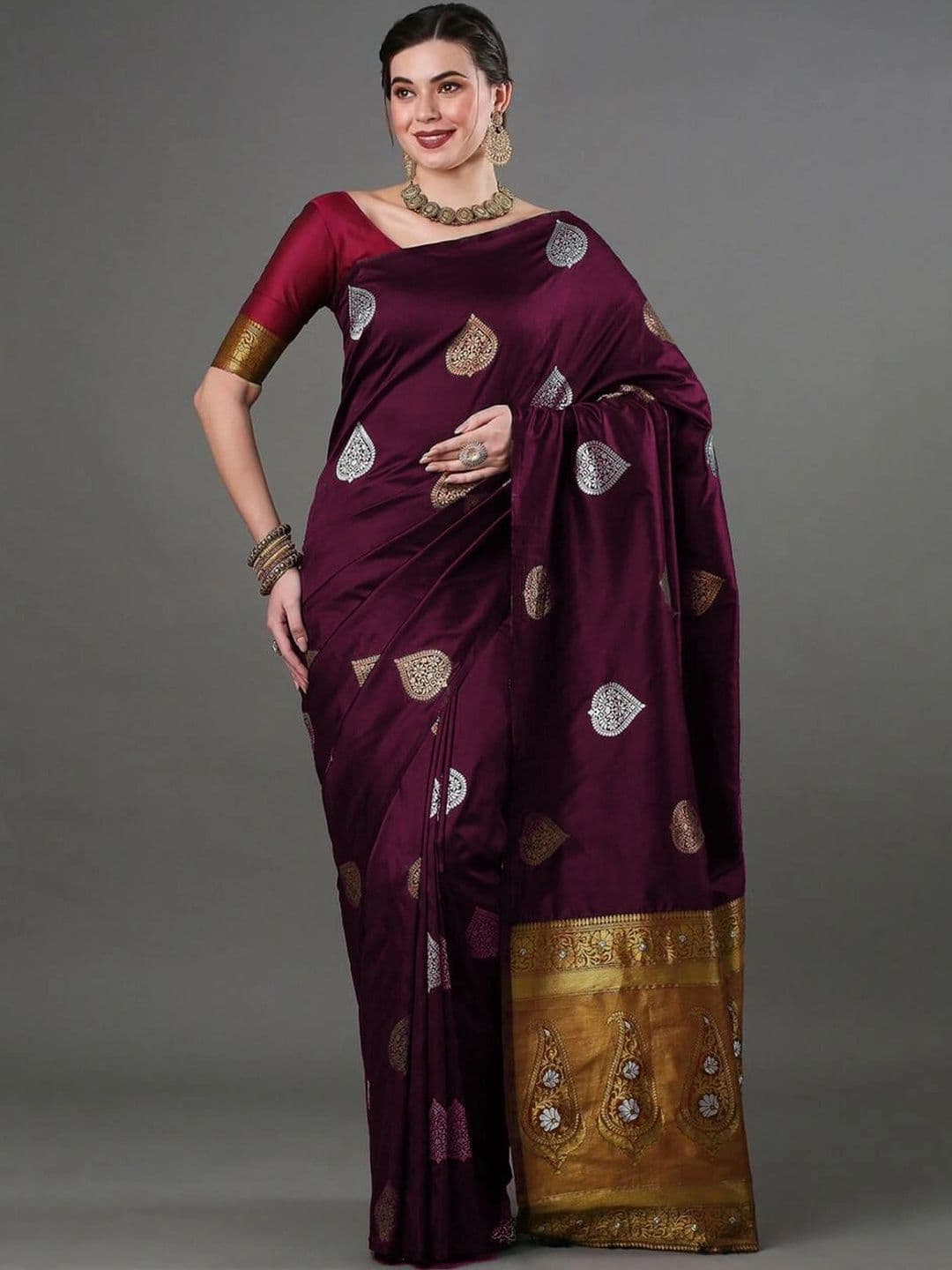 revika Woven Design Zari Art Silk Designer Kanjeevaram Saree - view 1