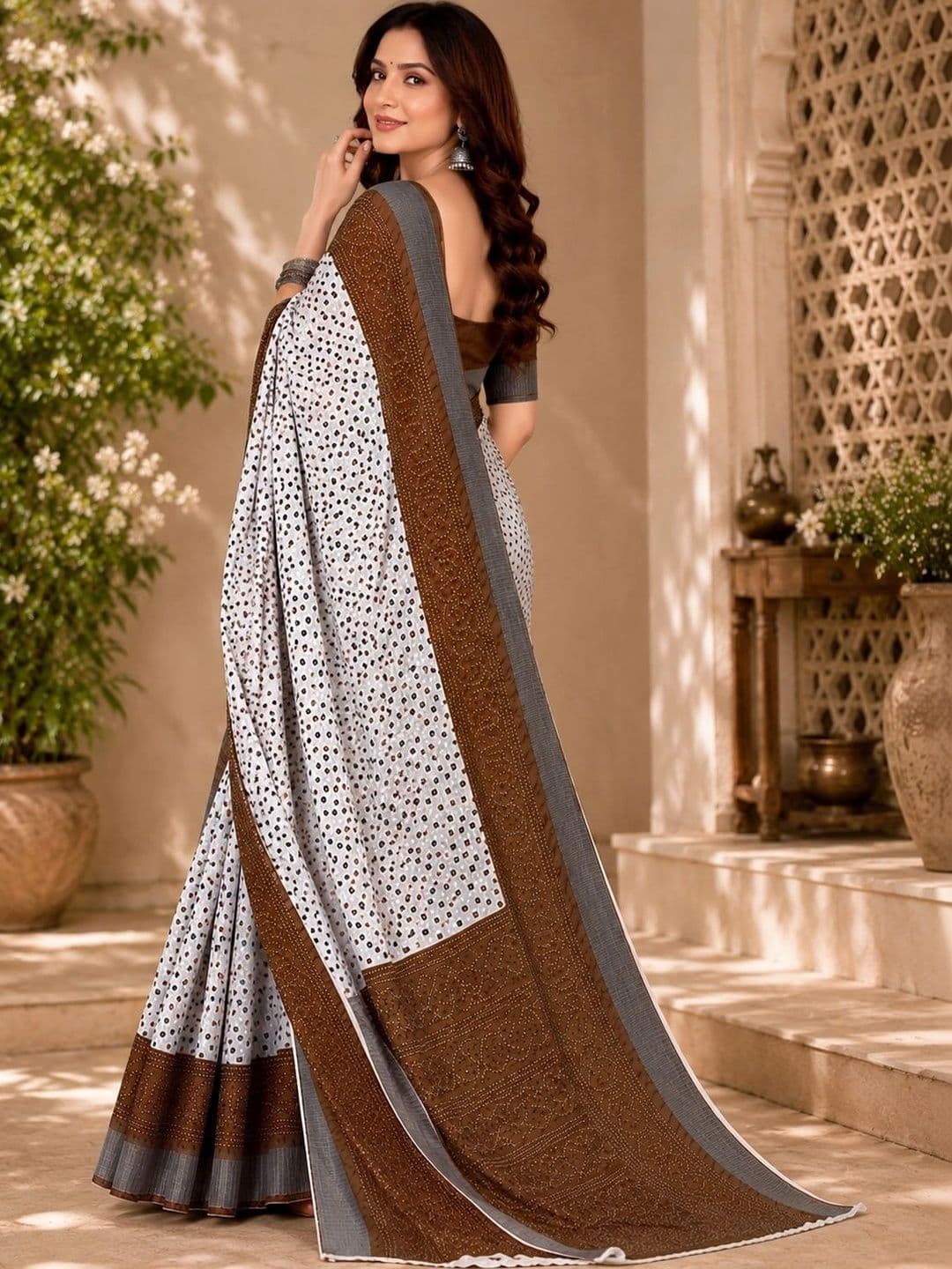 BORAD FASHION Women Designer Chanderi Saree thumbnail 4