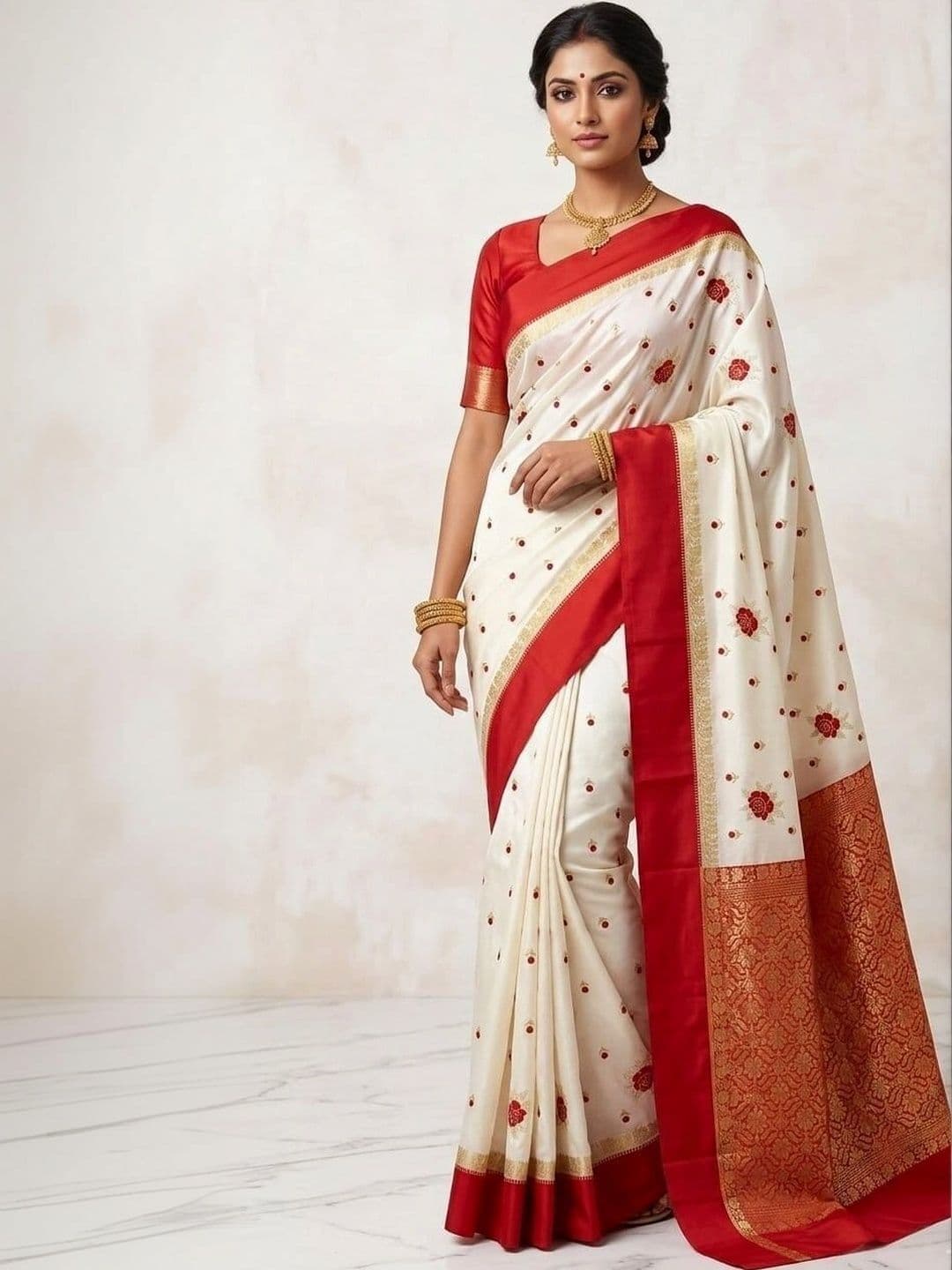 Silk Loomluxe Embroidered Art Silk Saree - view 1