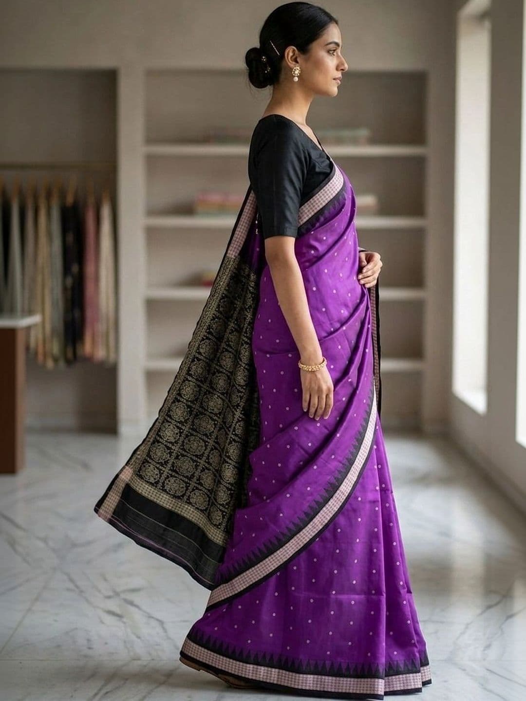 Silk Loomluxe Woven Design Zari Art Silk Sambalpuri Saree thumbnail 2
