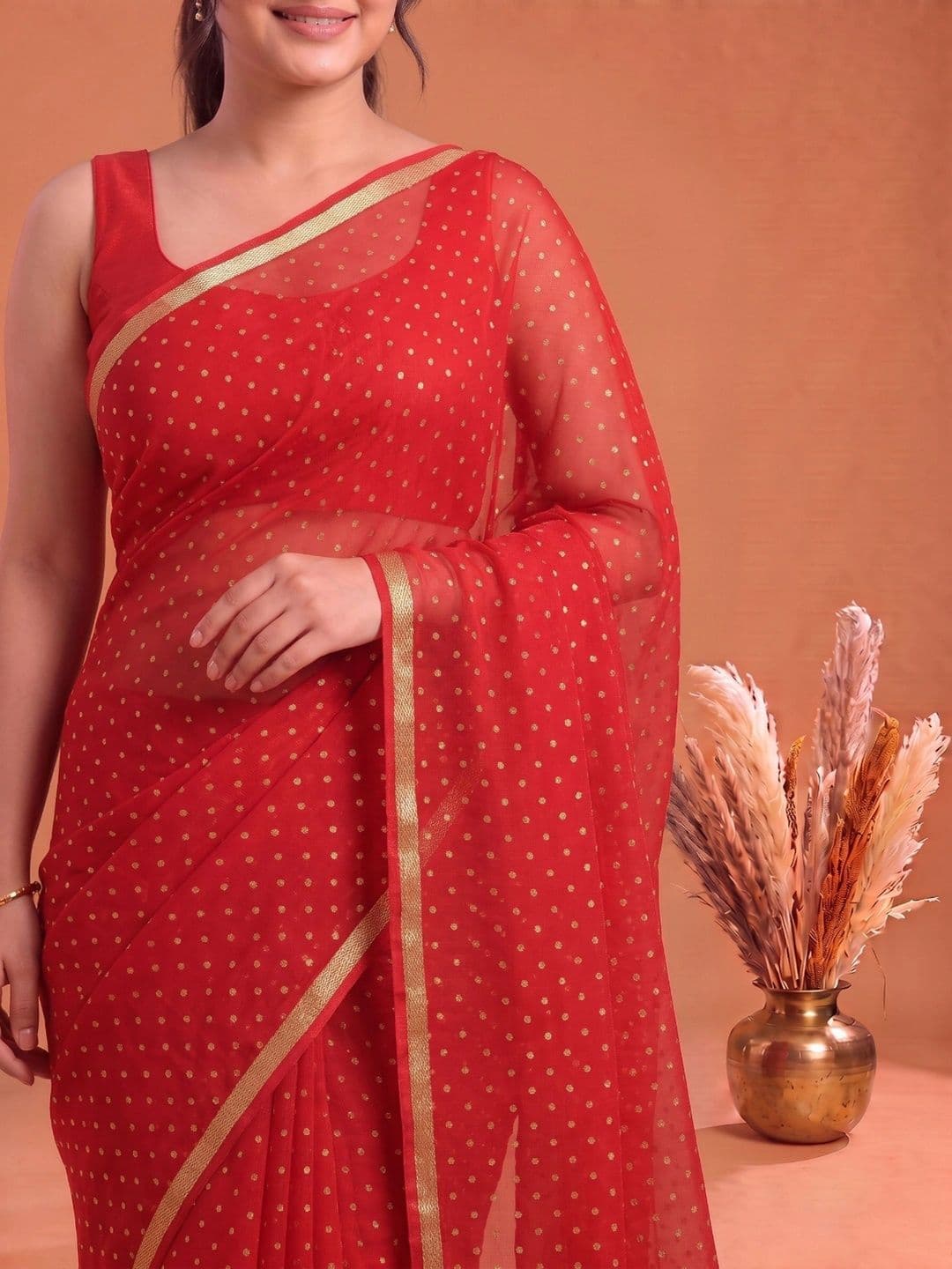Aparna Ethnic Motifs Zari Pure Cotton Saree thumbnail 2