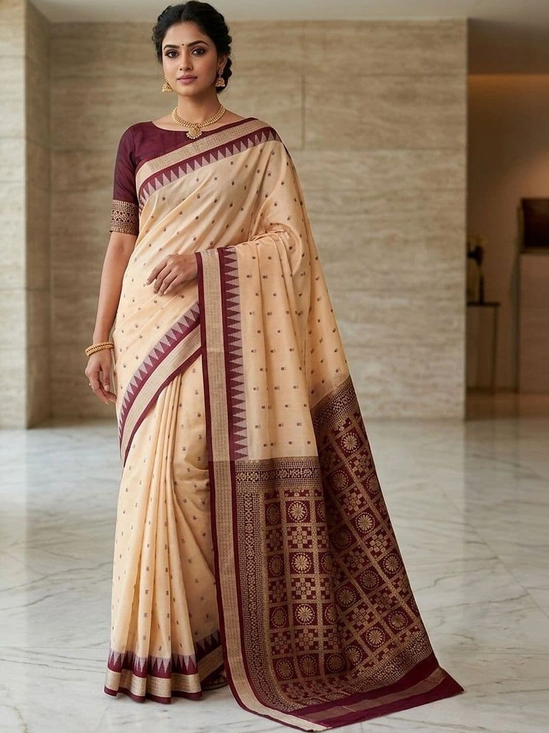 Silk Loomluxe Zari Art Silk Sambalpuri Saree thumbnail 4