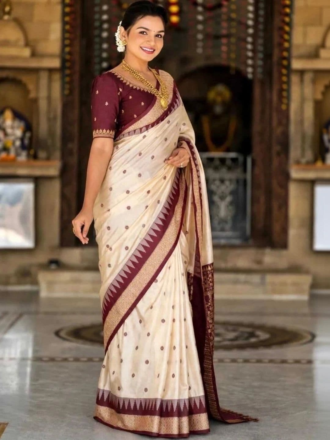 Silk Loomluxe  Women Woven Design Zari Art Silk Sambalpuri Saree thumbnail 2