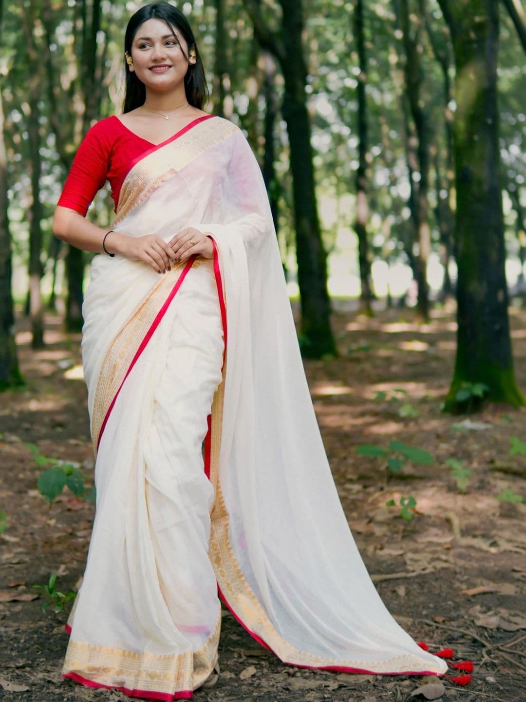 Aparna Zari Pure Cotton Saree thumbnail 3