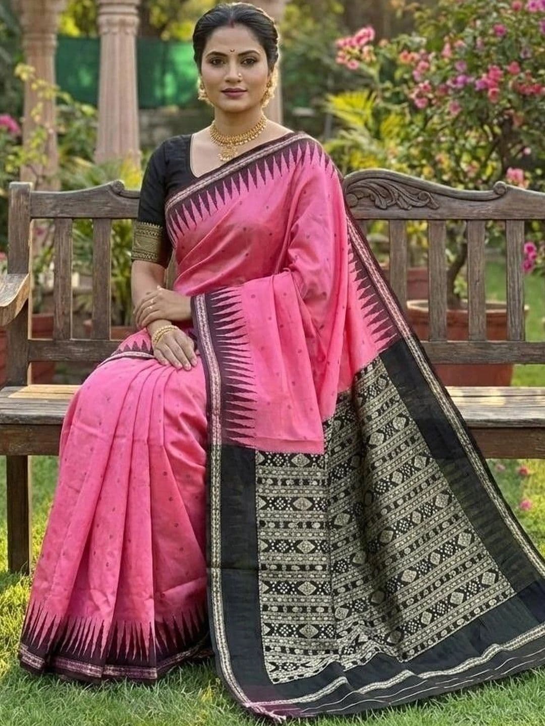 Silk Loomluxe Art Silk Sambalpuri Saree thumbnail 4