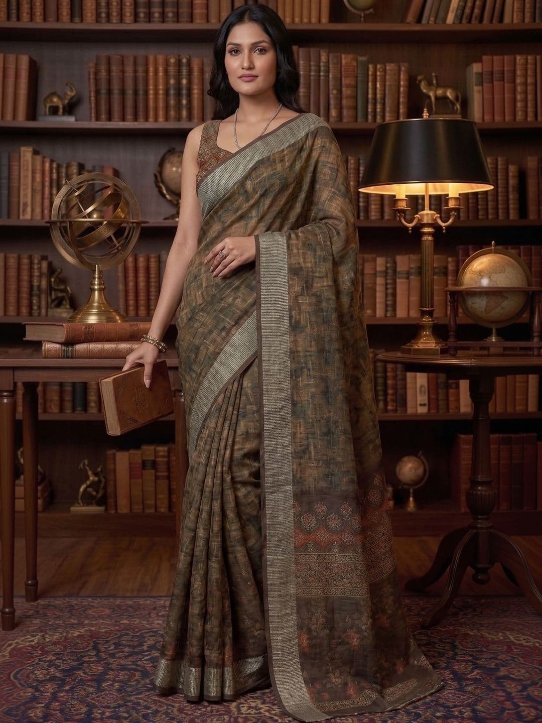 BORAD FASHION Designer Chanderi Saree thumbnail 3