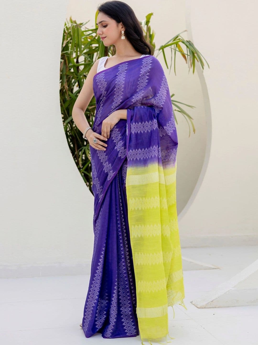 TASHAINA Women  Ethnic Motifs Pure Cotton Handloom Kota Saree thumbnail 4