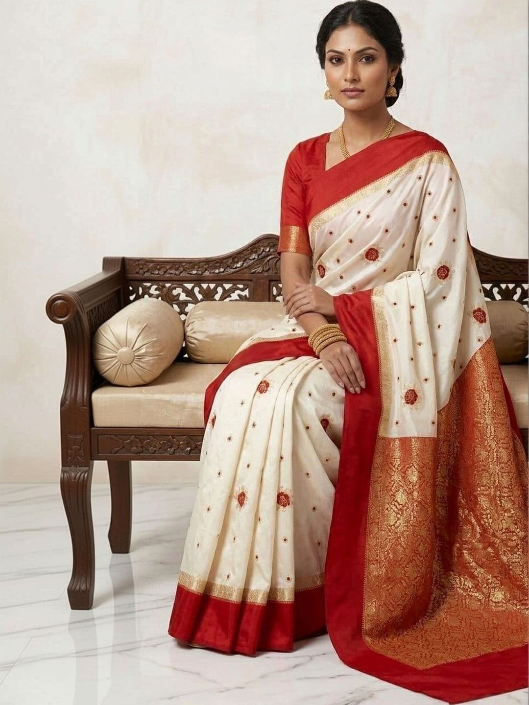 Silk Loomluxe Embroidered Art Silk Saree thumbnail 2