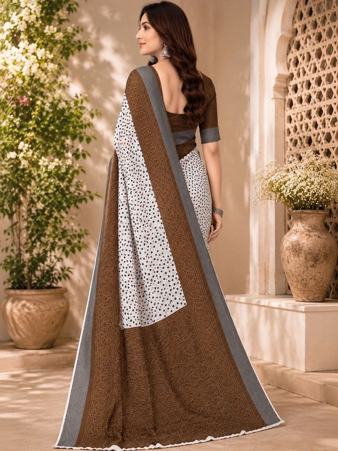 BORAD FASHION Women Designer Chanderi Saree thumbnail 2