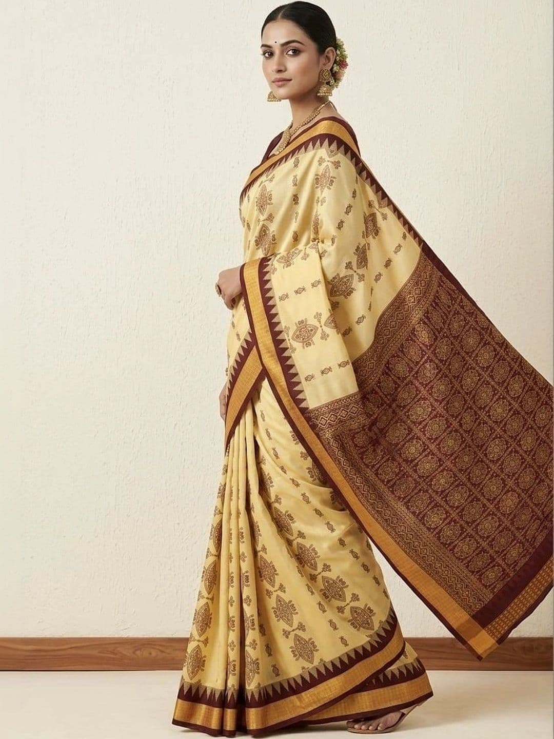 Silk Loomluxe Art Silk Sambalpuri Saree thumbnail 5