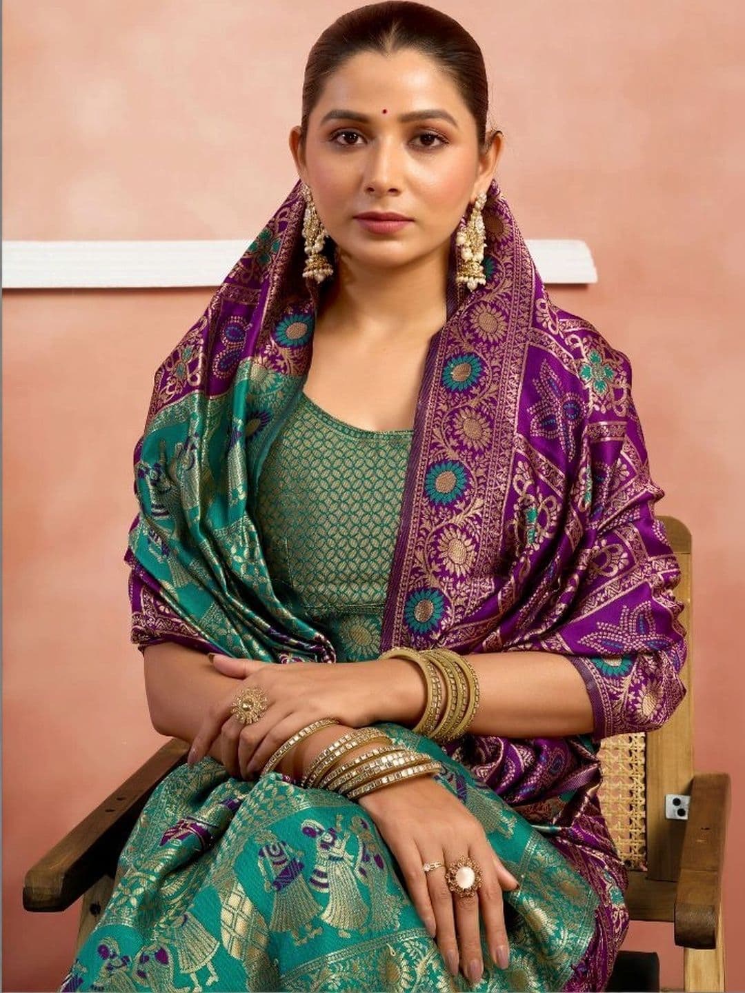 revika Woven Design Zari Art Silk Designer Kanjeevaram Saree thumbnail 5