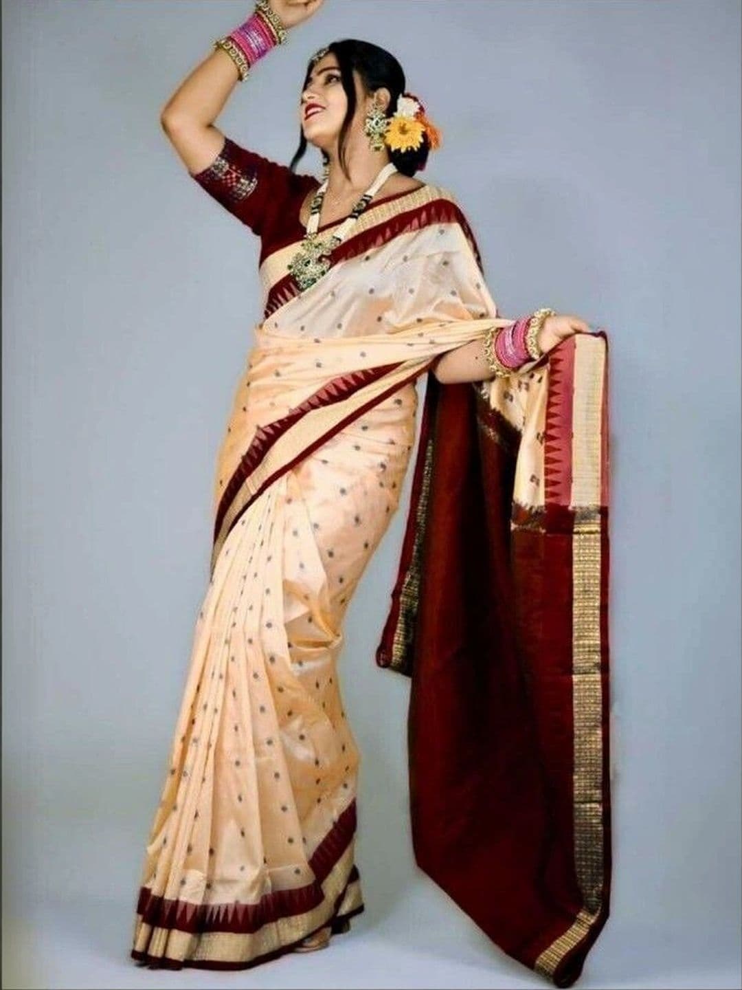 Silk Loomluxe Woven Design Zari Art Silk Sambalpuri Saree thumbnail 2
