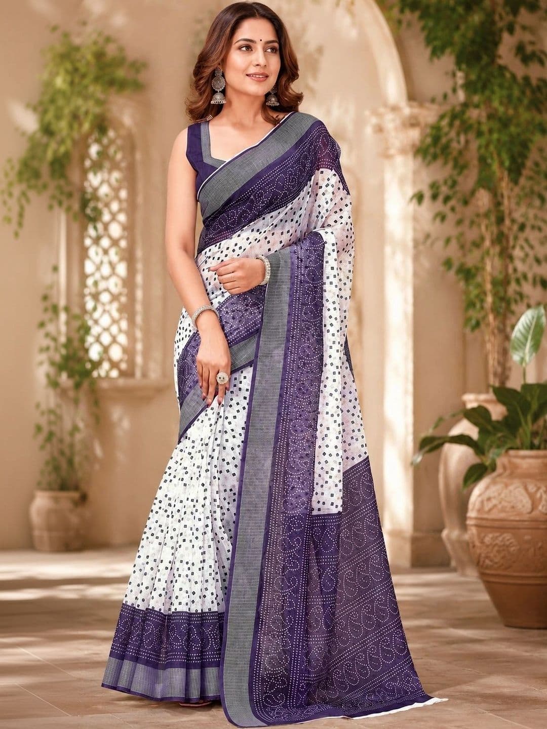 BORAD FASHION Designer Chanderi Saree - view 1