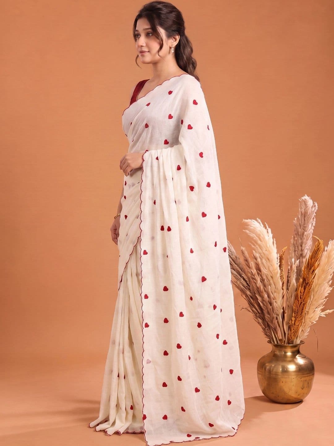 Aparna Embroidered Pure Cotton Saree - view 1