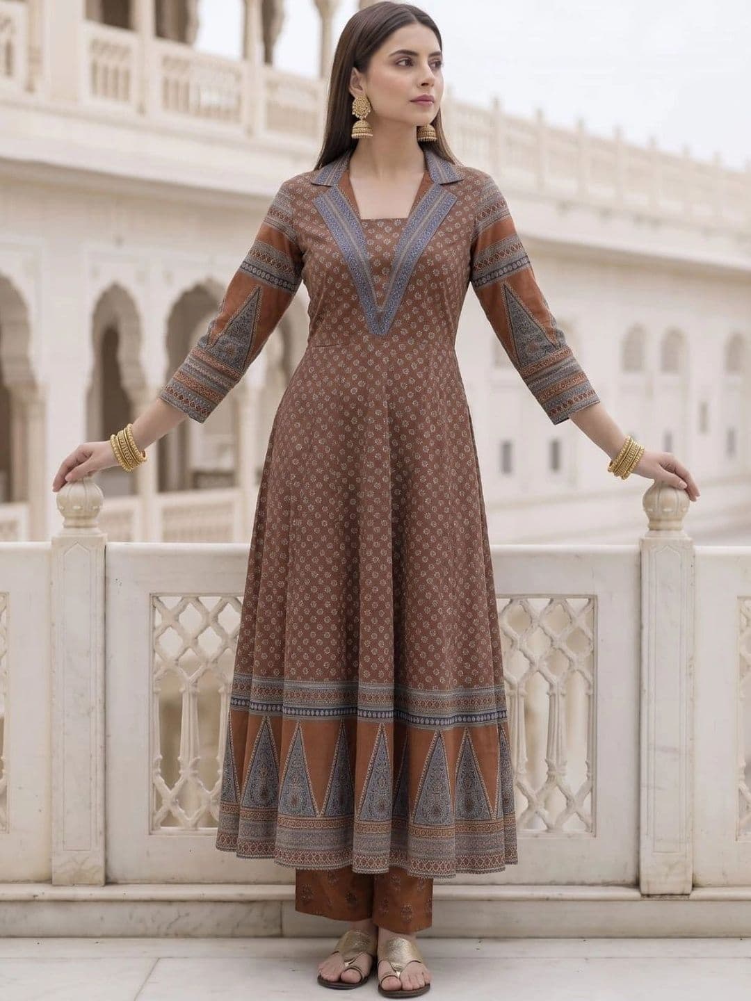 Laasika Women Ethnic Motifs Printed Regular Kurta with Palazzos & With Dupatta thumbnail 2