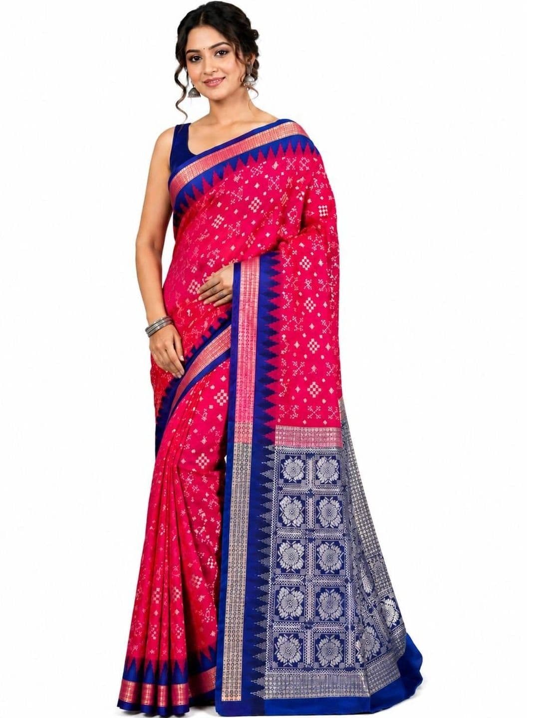 M H Saree Destination Zari Art Silk Sambalpuri Sarees - view 1