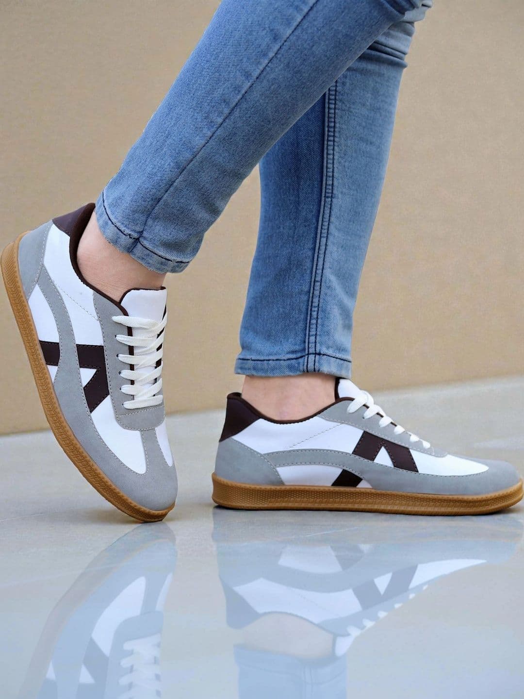 ANJRS Men Colourblocked Sneakers - view 1