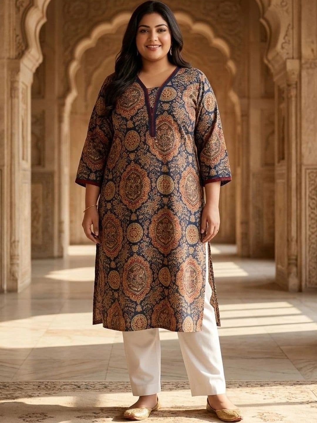 Sztori Women Ethnic Motifs Printed Indie Prints Kurta thumbnail 4