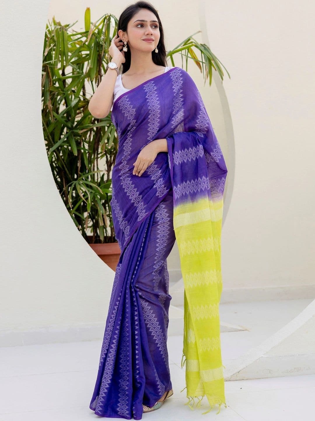TASHAINA Women  Ethnic Motifs Pure Cotton Handloom Kota Saree thumbnail 5